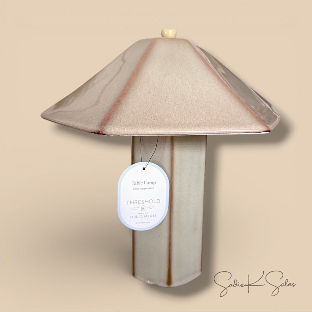 Double Ceramic‎ Table Lamp Tan  – Threshold Studio McGee, Target Spring 2026 - Picture 5 of 10